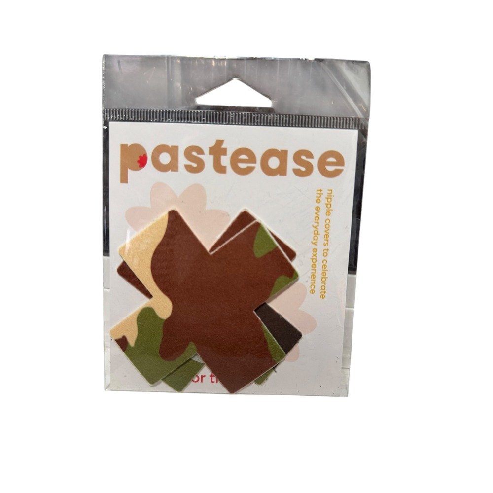 Pastease Camouflage Cross Nipple Covers Camo X Pasties PLS-CAM New